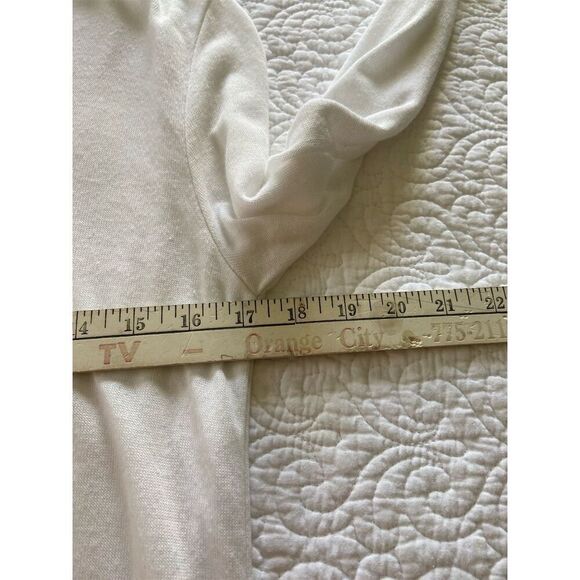 Scandal Italy Teena Ivory Long Sleeve Rhinestone Trim Knit Top Size M​ - Picture 10 of 12